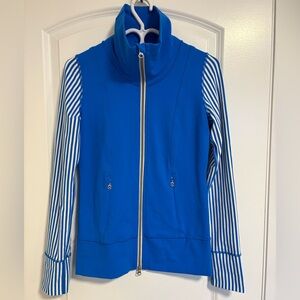 Lululemon Define Jacket, size 4, Blue Striped Sleeves
